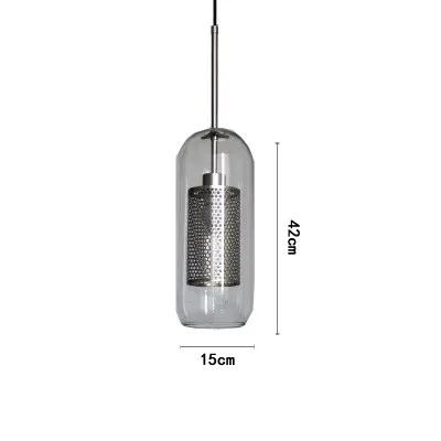 Металлическая сетка стеклянный шар люстра Лофт промышленный ветер ретро маленькая люстра Отель Ресторан искусство личности лампы