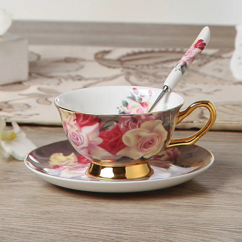 Королевский классический костяной фарфор британский черный чай чашка роскошный керамический кофе чашки Высокое качество костяной фарфор - Цвет: 2