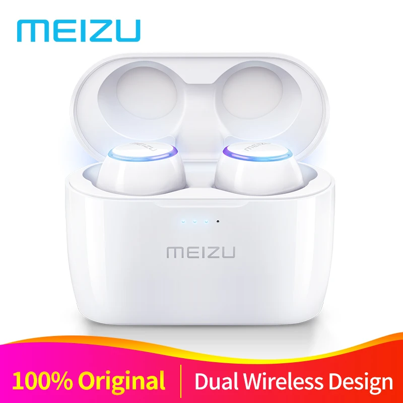 Original Meizu POP TW50 Dual Wireless Earphones Bluetooth Earphone Sports In-Ear Earbuds Waterproof Headset Wireless Charging