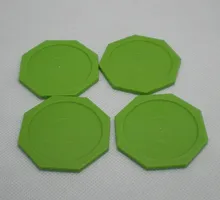 Free shipping 4pcs/lot hexagon green Air hockey table pusher puck 63MM 2-1/2″ GoalieS 6331