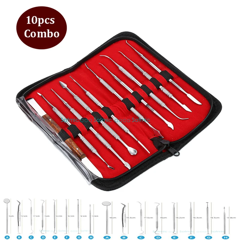 

Satmic Professional Wax Carving Tool Set Dental Lab Stainless Steel Checking Tools Versatile Kit Dental Instrument