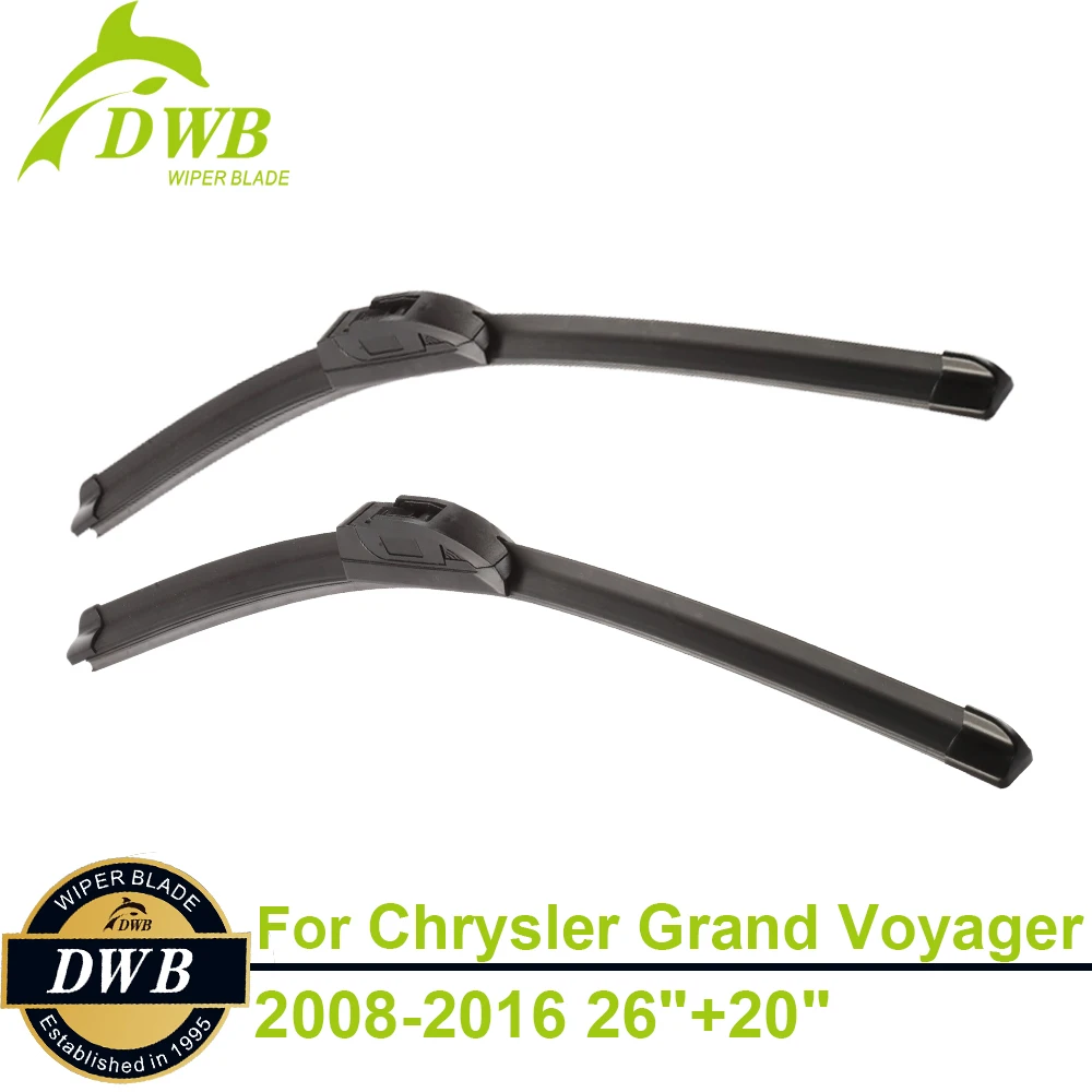 Wiper Blades for Chrysler Grand Voyager 2008 2016 26"+20", 2pcs Free