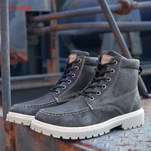 Высококачественные осенние повседневные мужские ботинки; зимние водонепроницаемые оксфорды; ботильоны Martin; уличные рабочие ботинки; Мужская обувь; chaussure homme