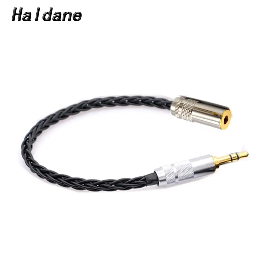 

Free Shipping Haldane Hand-made 8 Core 7N Single Crystal Copper 4.4mm Female to 3.5mm Male Cable for HIfi MP3 Music Player(10cm)
