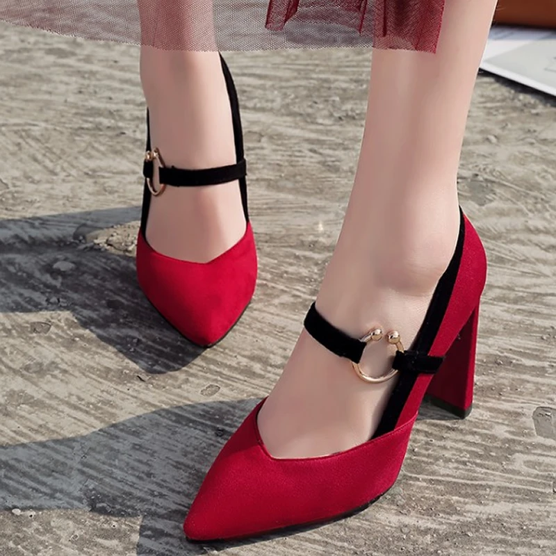 New spring/autumn party high heels Big size 33-46 fashion Pointed Toe Metal Decoration women shoes zapatos mujer