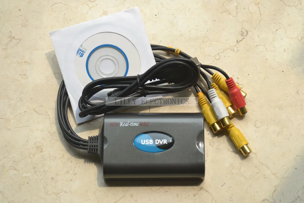 

4 Channel Video 2CH audio USB CCTV Capture DVR box card Real time Monitor 64bit