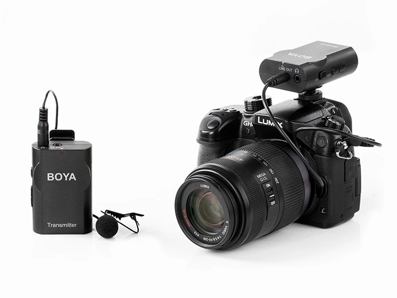 BOYA BY-WM4 беспроводной петличный микрофон системы для Canon Nikon sony A7 GH4 DSLR камера видеокамера iPhone samsung смартфон