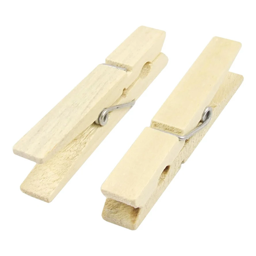 

24 Pcs Wooden Clothes Pins Pegs Hanging Clips