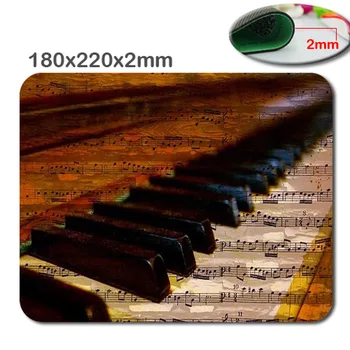 

220x180x2mm Decorative Mouse Pad Piano Keys Music Notes Print Rectangle Non-Slip Mousepad Gaming Laptop PC Notebook Mouse Pad