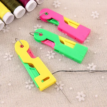 

100pcs Sewing Needle Pick Up Tools Elderly Use Automatic Skillful Sewing Needle Easy Device Threader Thread Guide Tool