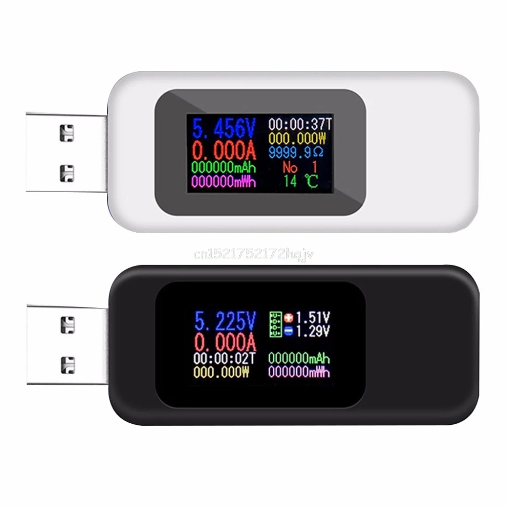 USB OLED Current Voltage Test Meter Power Capacity Current Measuring Household Tester Accurate Instrument My02 19 Dropship