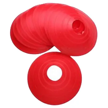 

20 x Football Rugby Sport Training Space Marker Soccer Disc Cone Saucer , Red