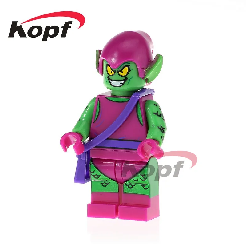 

Green Goblin Super Heroes Single Sale Goliath Anti-Venom Blue Beetle Bricks Action Building Blocks Toys for children XH 690