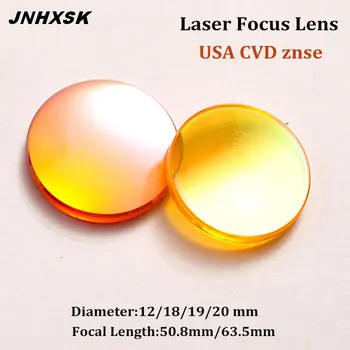 

JNHXSK Focus Lens USA CVD ZnSe DIA 12 18 19. 20 FL 50.8 63.5mm CVD For CO2 Laser Engraving Cutting Machine Parts