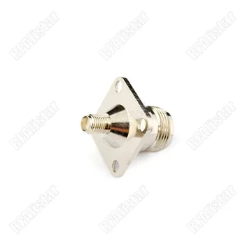 

10 Pieces SMA Female to N Type Jack Female 4 hole Flange Panel Mount RF Adapter Connector Adaptor