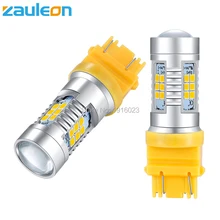 

Zauleon 2pcs T25 3157 3156 LED Amber Yellow Turn Signal 21SMD 2835 801 lumens P27W LED car bulbs P27/7W car replace lamp