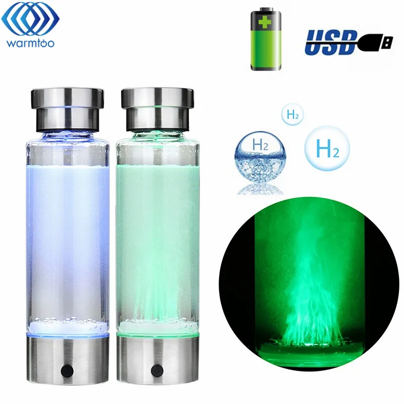  Botella de agua rica en hidrógeno inteligente recargable portátil USB generador de agua de hidrógen