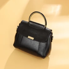 Повседневная женская сумка из натуральной кожи, Женская Офисная сумка через плечо из воловьей кожи, женская сумка через плечо, сумка-мессенджер