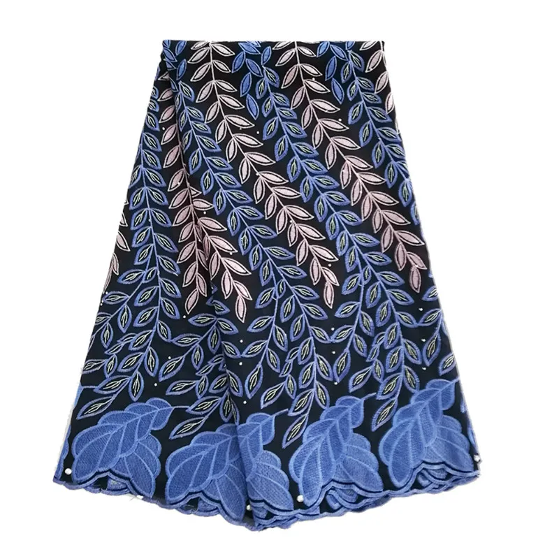 

2019 Swiss Voile Lace Fabric In Switzerland Embroidered African Cotton Lace Fabric High Quality Nigerian Lace Fabric 5yards