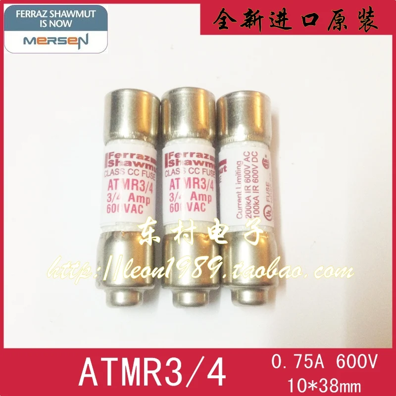[SA]Import Ferraz Shawmut Fuse ATM 3/4 3 / 4A 0.75A 600V 10 * 38mm--5PCS/LOT | Обустройство дома