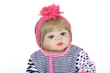 

22''Reborn Girl Newborn Realistic Baby Doll Silicone Vinyl Full Body Waterproof Girls Toys Toddler Boy Toys