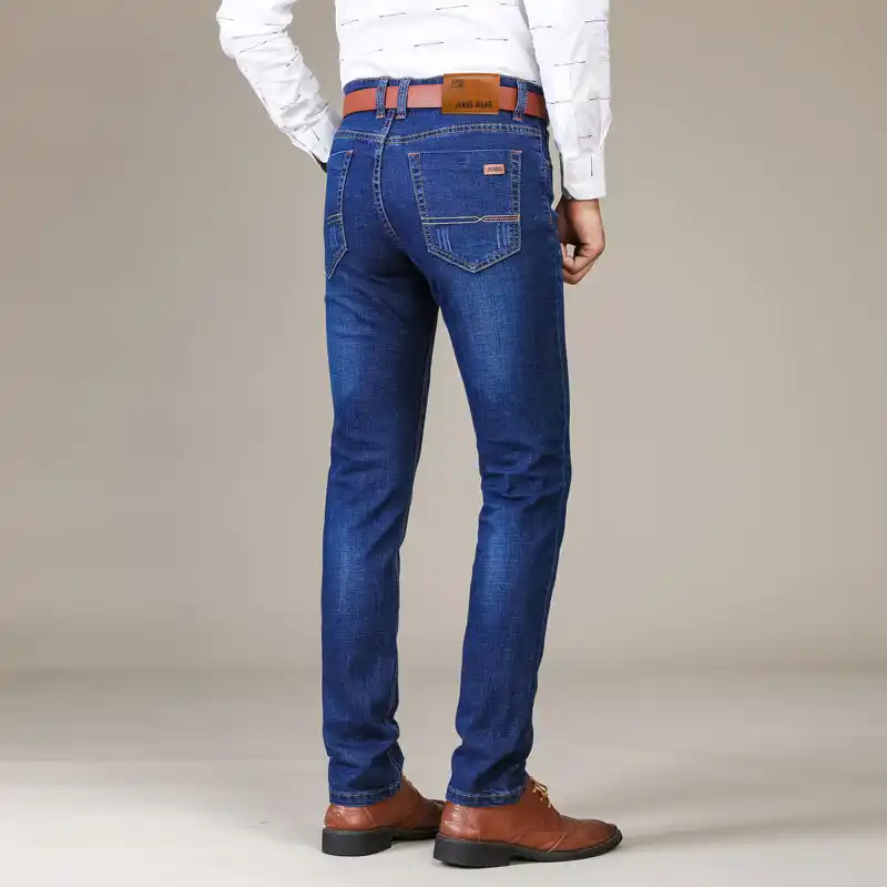 Trousers Regular Fit Denim Pants Male 