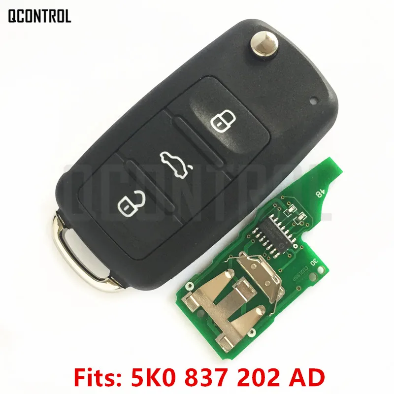 

QCONTROL 5K0 837 202 AD Remote Key for VW/VOLKSWAGEN 5K0837202AD Beetle/Caddy/Eos/Golf/Jetta/Polo/Scirocco/Tiguan/Touran/UP