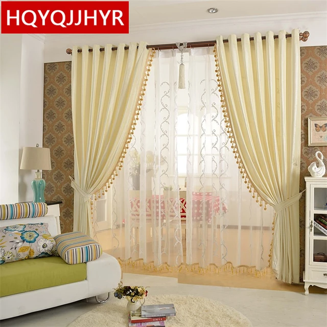 Europese stijl luxe solid verduisteringsgordijnen voor Woonkamer ... Europese stijl luxe solid verduisteringsgordijnen voor Woonkamer ...