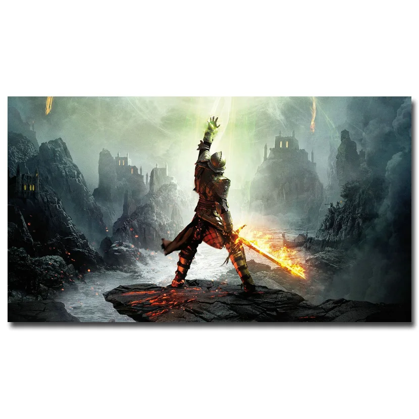 Dragon Age 3 Инквизиция Горячая Игры Искусство Шелковый Плакат 13x24 24x43 дюймов Стены Фотографии Для Гостиная Декор 020