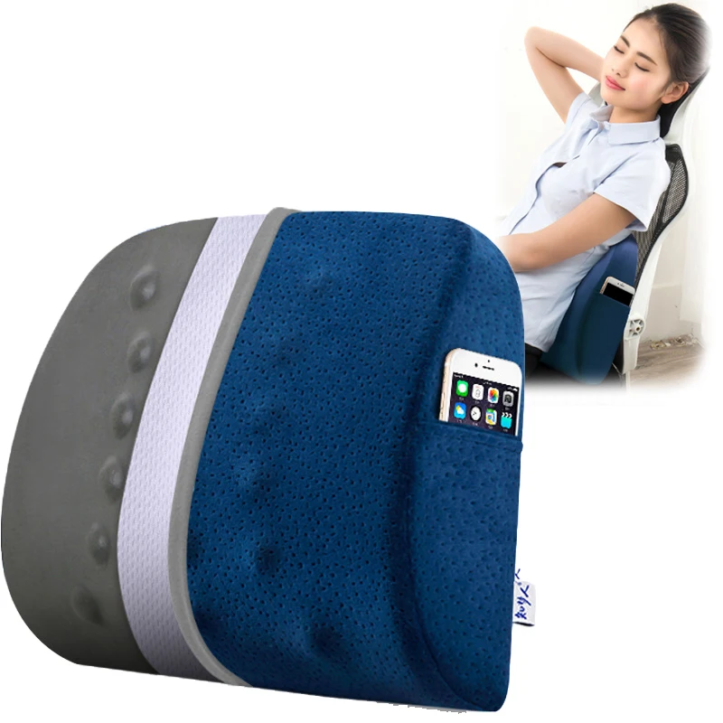 Comprar Cojín de asiento de espuma de memoria cojín de asiento ortopédico decorativo cojín de asiento de oficina masaje Lumbar almohadilla de asiento de carbón de bambú