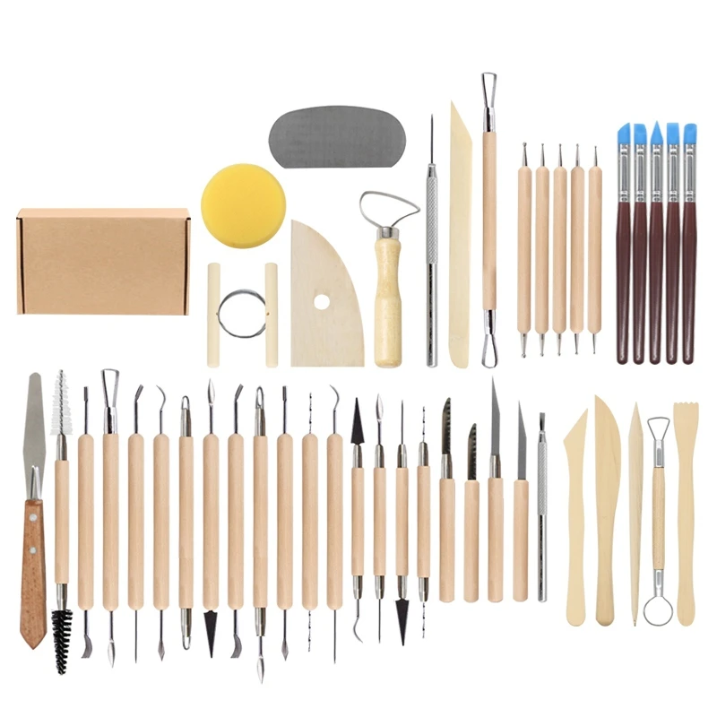 

45 Pcs Clay Sculpture Clay Tool Carving Knife Multi-function Carving Knife Set Clay Sculpture Ceramic Cutting Brushing Supplies