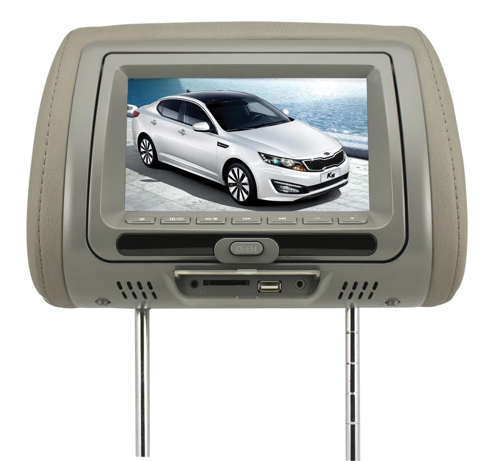 7" inch Car Headrest DVD Player With USB/SD/MMC and IR Transmitter and