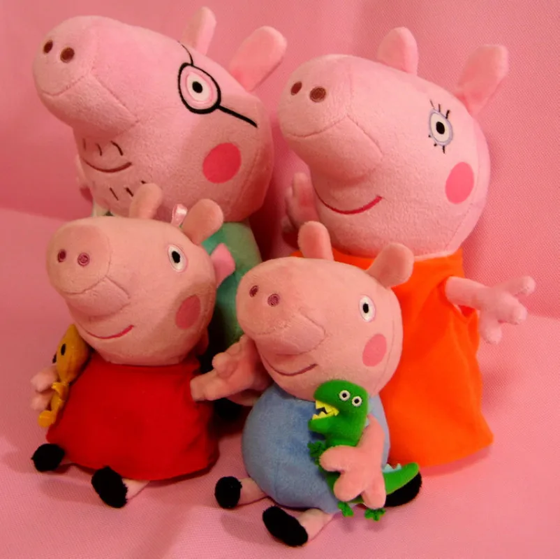 Hot Sale Peppa Pig Plush 4pcs/lot Peppa Pig Family Teddy Bear Doll