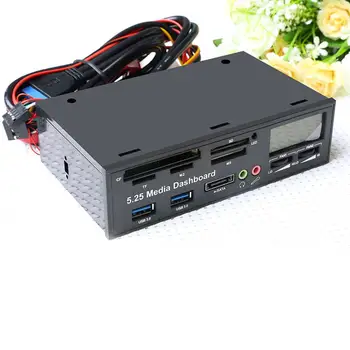 

USB 3.0 High Speed Media Dashboard Front Panel PC TF SD M2 MS Multi Card Reader Wholesale