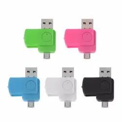 USB 2,0 Micro USB TF/устройство для чтения Micro-SD карт OTG адаптер для Android телефона планшетного ПК