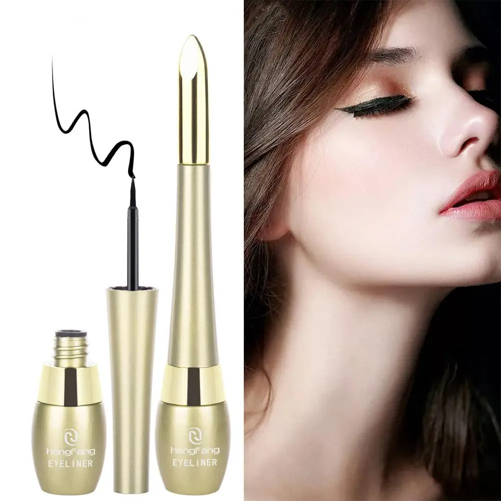 

DSstyles Double-end Black Eyeliner Waterproof Long Lasting Eyeliner Liquid+Eye Liner Pen Beauty Eye Make Up Cosmetics