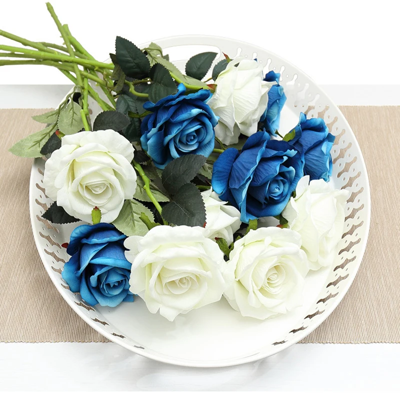 Cheapest Decorations Rose Artificial Flowers High Quality Bouquet Wedding/Party/Home Decor Pompom Fake Flower Fleur Artificielle