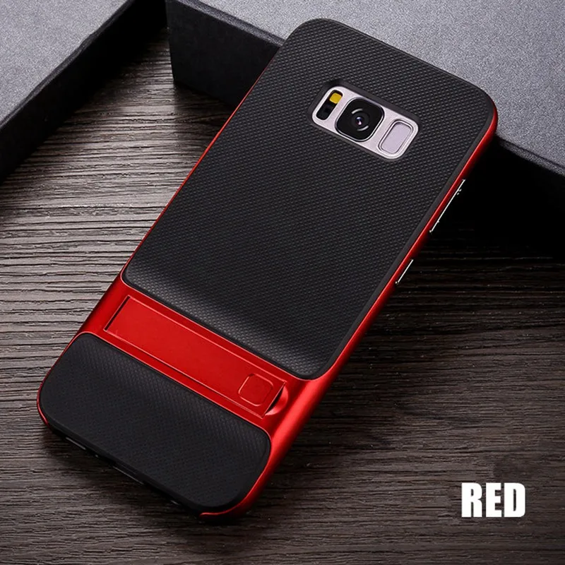 QINUO-Hard-PC-Frame-TPU-Case-For-Samsung-S8-S9-Plus-Cover-Hybrid-TPU-PC-Stand (6)