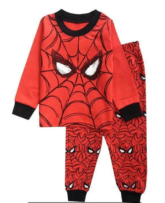 Хлопок для детей Детская Пижама из Одежда для малышей Детские Длинные рукава Пижама комплекты одежды для сна для мальчиков, пижама, пижамный комплект для малышей