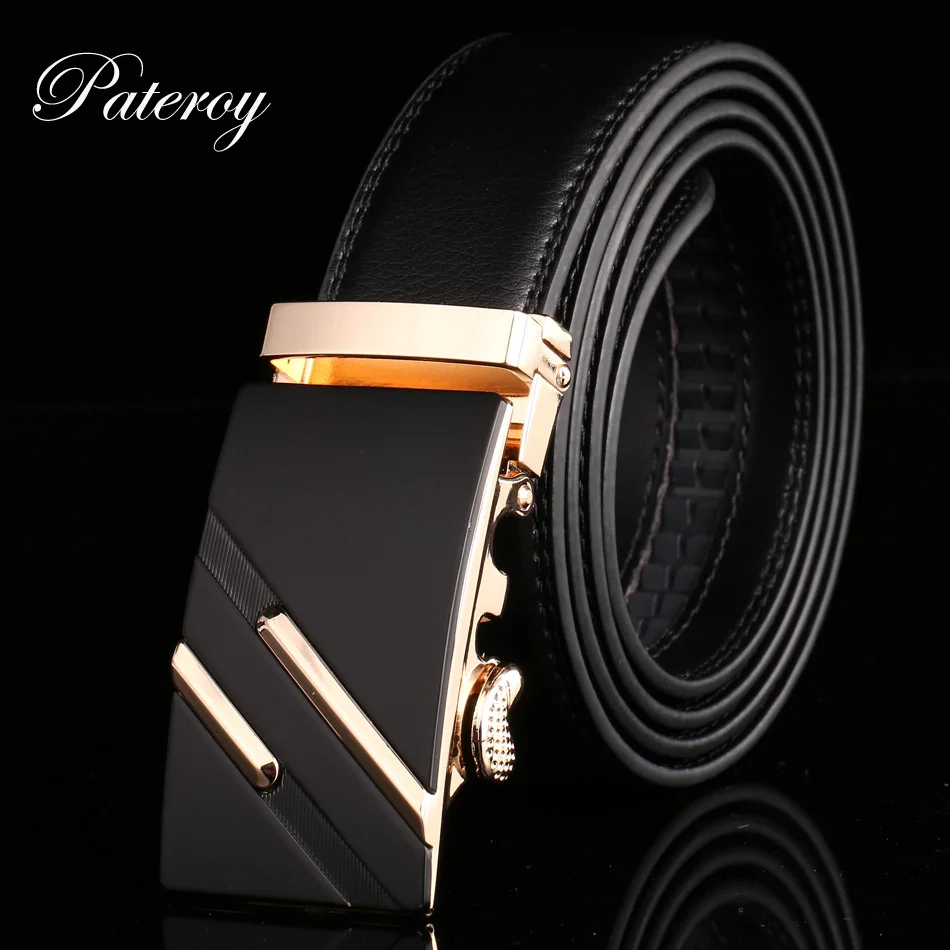 PATEROY мужской ремень, Мужские поясные ремни, натуральная кожа, Riem Cinturon Hombre Ceinture Homme, дизайнерские Cinto Masculino, высокое качество - Цвет: AT003HGA