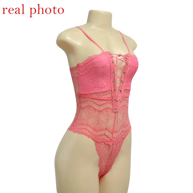 sequin bodysuit Cryptographic hot sale transparent lace up bodysuit women deep V sleeveless sexy jumpsuit romper 2020 summer strap catsuit body backless bodysuit