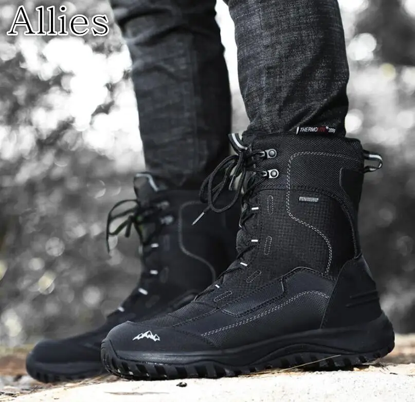 

Snow boots female 2019 new winter plus velvet warm outdoor ski boots in the tube waterproof non-slip warm cotton boots women