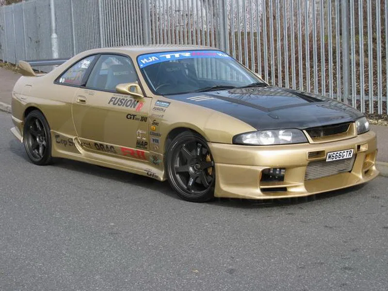 1995-1998 Nissan Skyline R33 GTR Top Secret Style Hood Bonnet CF (123)