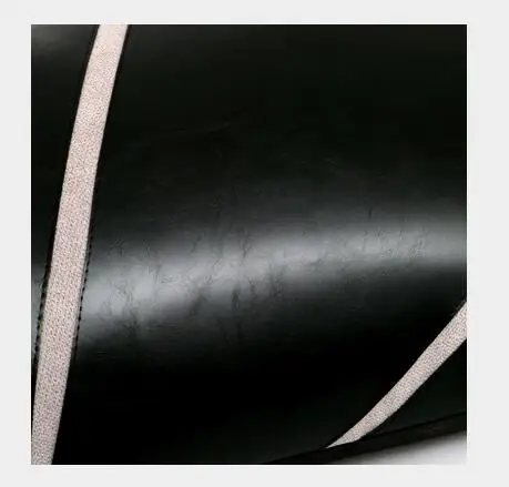 Черный из искусственной кожи Прошитые вытянутая наволочка современный Минималистичная, черно-белая pu Чехлы для подушек талии наволочки