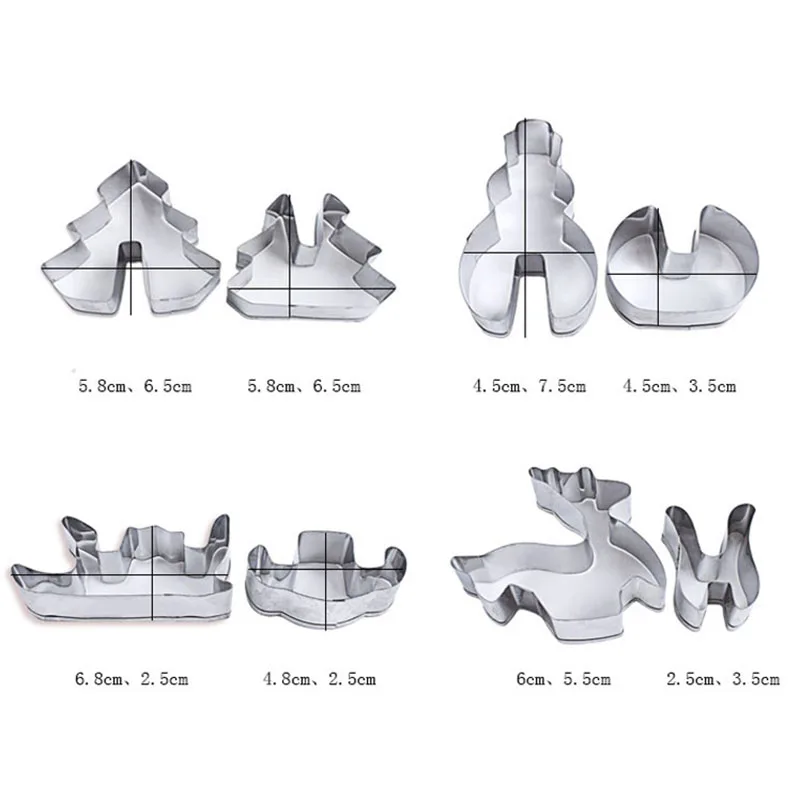 8 шт. печенье Форма для выпечки Форма для вырезания формочки для выпечки День рождения Рождественское украшение кухонные Формочки Для Выпечки