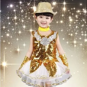 

children's stage princess princess dress jazz dress Latin Dancer