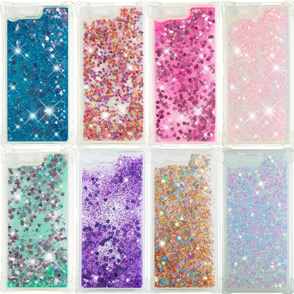 Bling Dynamic Liquid Quicksand чехол для Sony Xperia XA1 XA2 XZ1 XZ2 Compact L2 XZ Премиум Силиконовый ТПУ