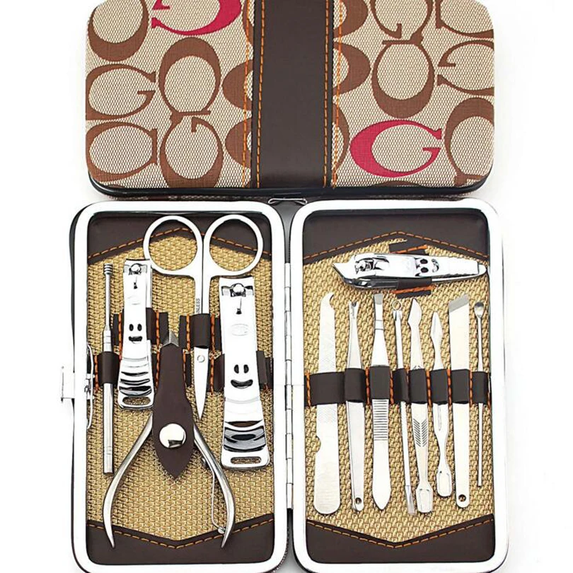 

14pc Nail Art Manicure Set Nail File Cutter Clipper Scissor Earpick Tools
