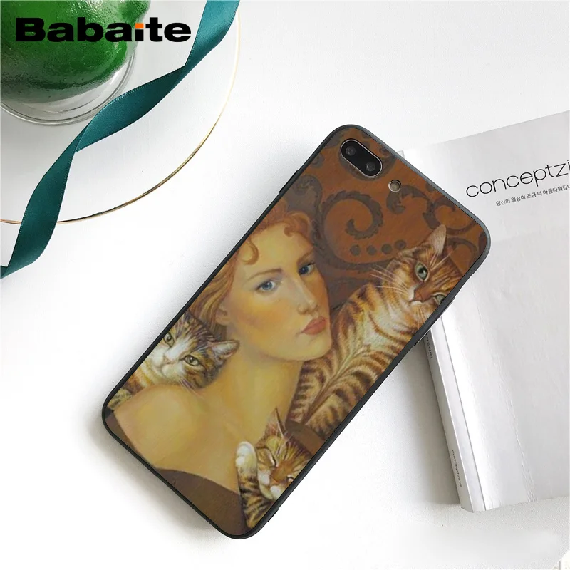 Babaite Leonardo da Vinci Мона Лиза ПЭТ кошка художественная эстетика PhoneCase для iphone 11 Pro 11Pro Max 8 7 6 6S Plus X XS MAX 5S SE XR - Цвет: A10