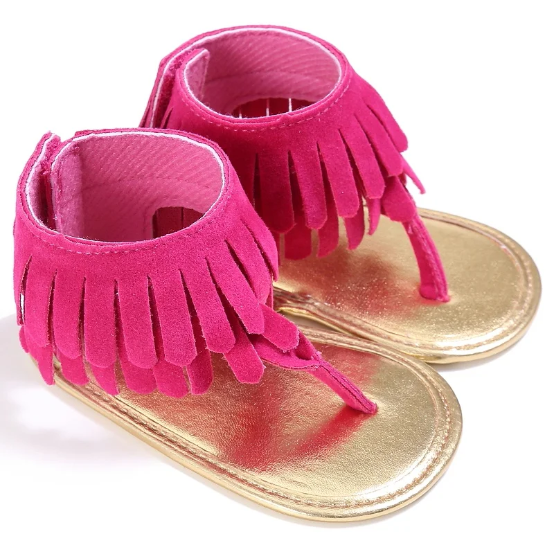 2017, Новая мода с кисточками летние детские Сандалии для девочек мягкая подошва ПУ ребенок Обувь для девочек повседневная обувь